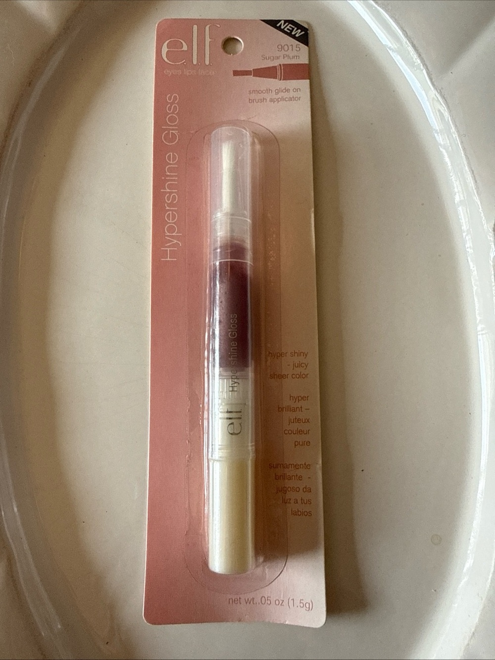 Vintage e.l.f. Hypershine Gloss Sugar Plum 9015 NEW Sealed Y2K Rare Discontinued